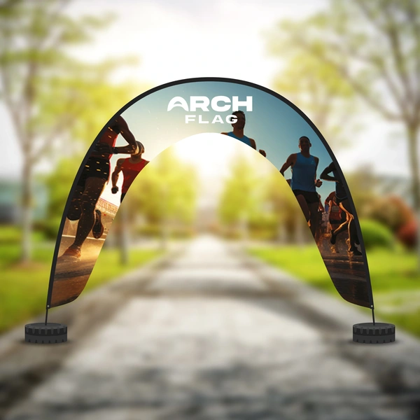 Arch Flag - With Bases And Background